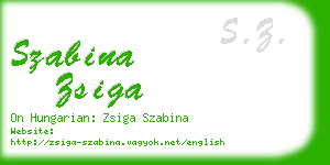 szabina zsiga business card